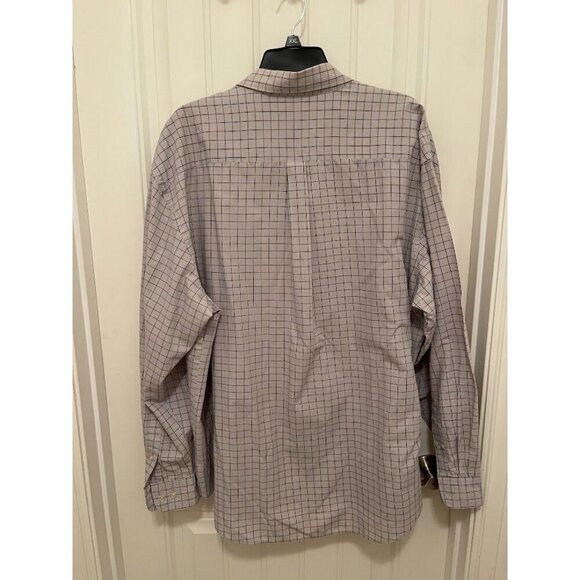 Van Heusen Mens XXL Plaid Button-Down Shirt 55% Cotton & 45% Polyester - Picture 7 of 11